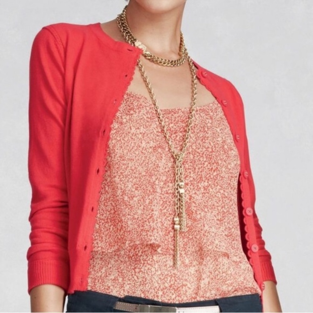 CAbi Style 339 Paprika Ruffled Tiered Tank